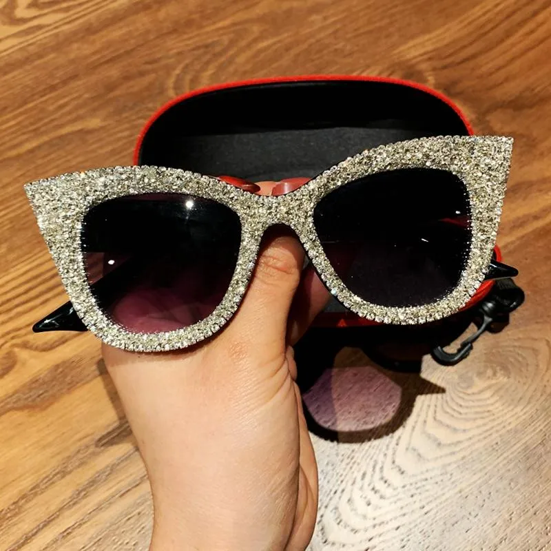 Retro Vintage Designer Female Silver Gold Cat-eye Frame Plain Eye Glasses