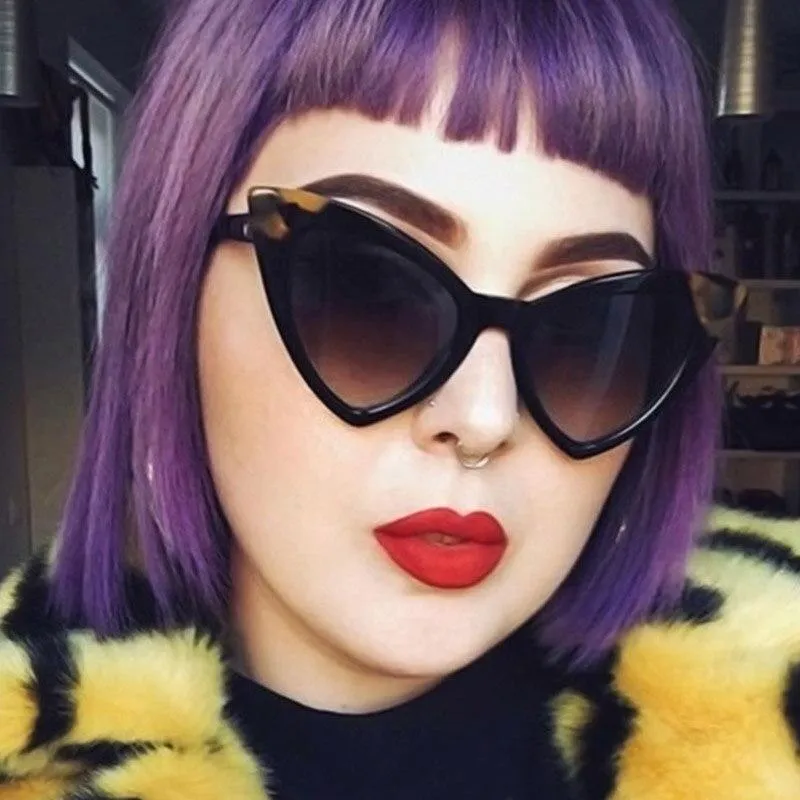 Retro Vintage Style Sexy Triangle Cat Eye Sunglasses for Women