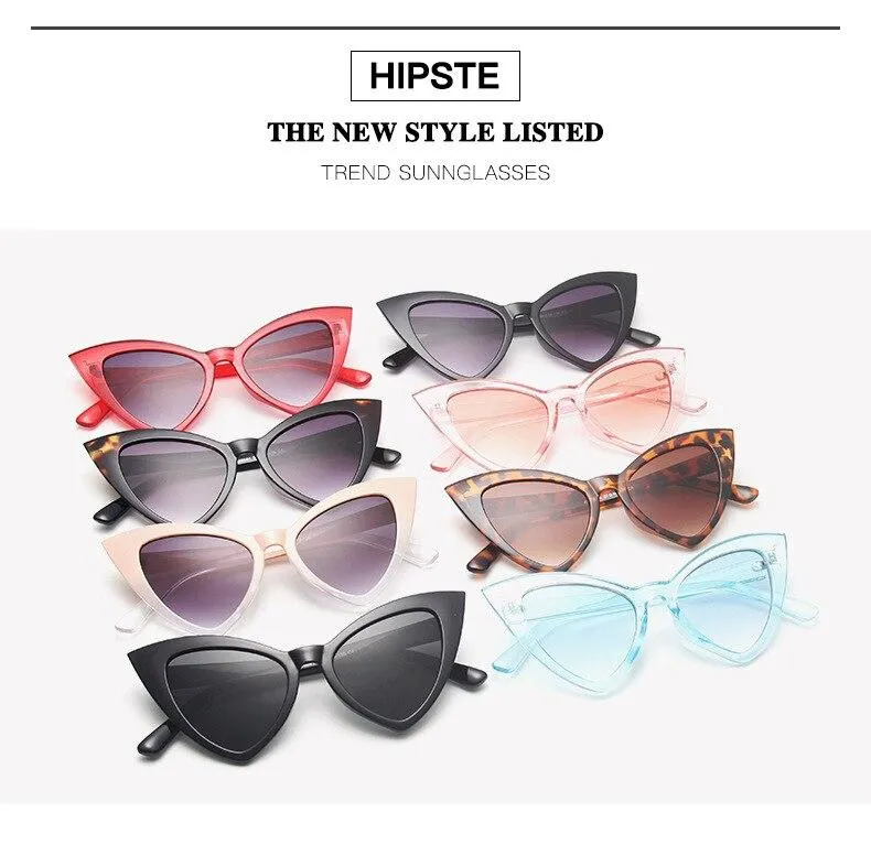 Retro Vintage Style Sexy Triangle Cat Eye Sunglasses for Women