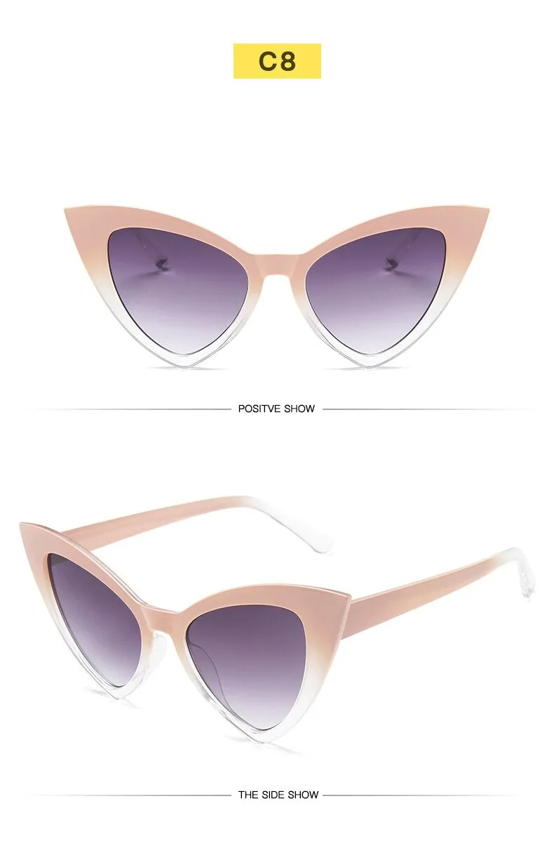 Retro Vintage Style Sexy Triangle Cat Eye Sunglasses for Women
