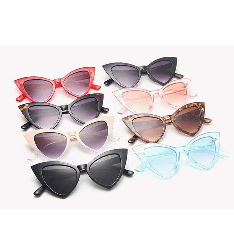 Retro Vintage Style Sexy Triangle Cat Eye Sunglasses for Women