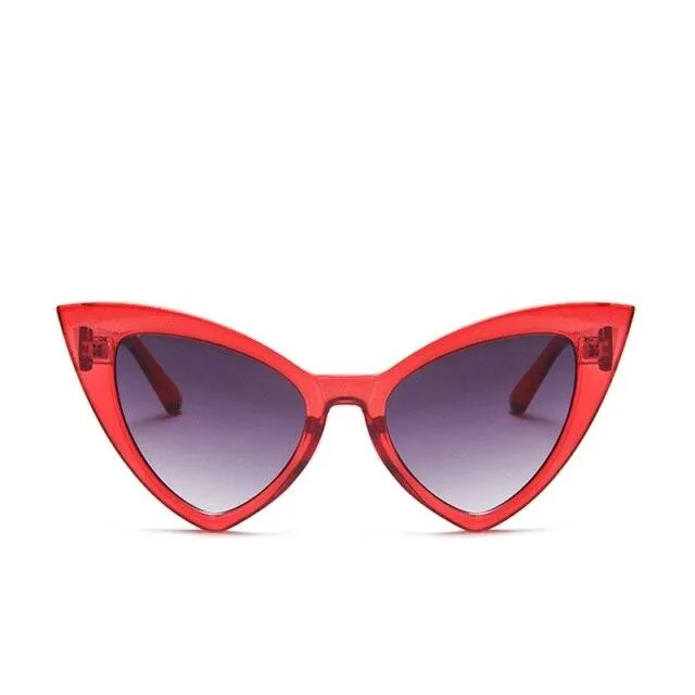 Retro Vintage Style Sexy Triangle Cat Eye Sunglasses for Women