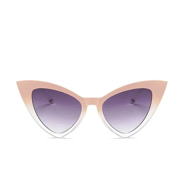 Retro Vintage Style Sexy Triangle Cat Eye Sunglasses for Women