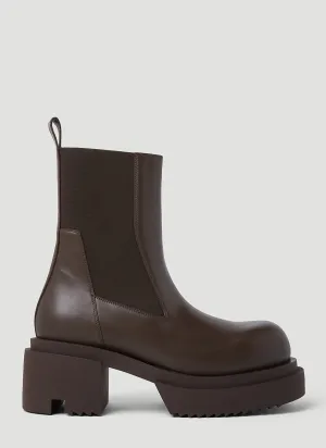 Rick Owens Chunky Sole Leather Ankle Boots