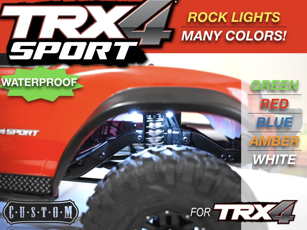 ROCK Lights Kit For TRX4 SPORT Traxxas Waterproof Full Kit by Polo Creations Rc