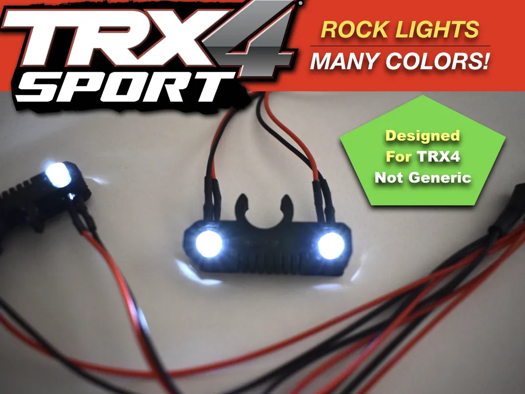ROCK Lights Kit For TRX4 SPORT Traxxas Waterproof Full Kit by Polo Creations Rc
