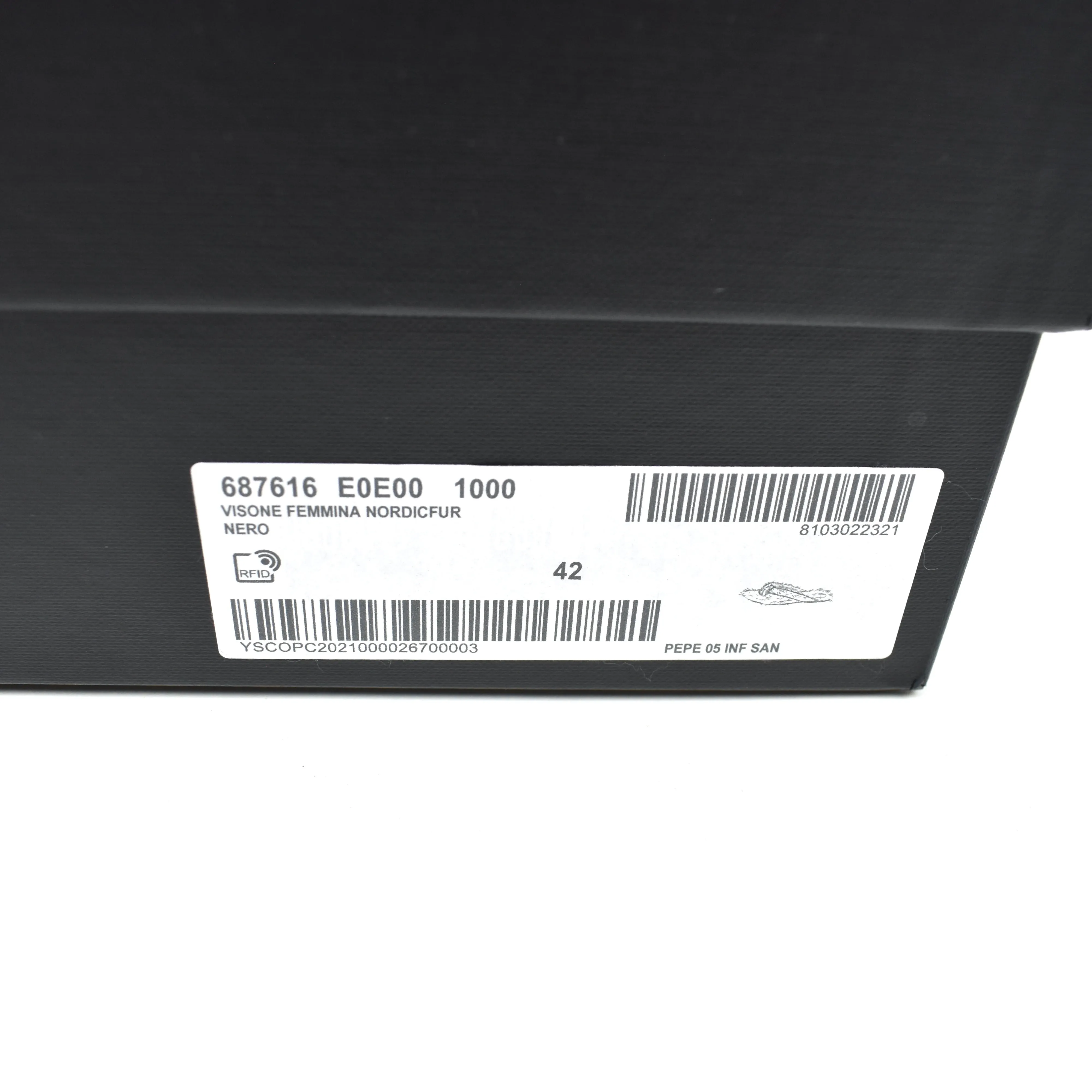 Saint Laurent - Black Genuine Fur Pepe Flip Flops