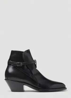 Saint Laurent Ratched 45 Leather Ankle Boots