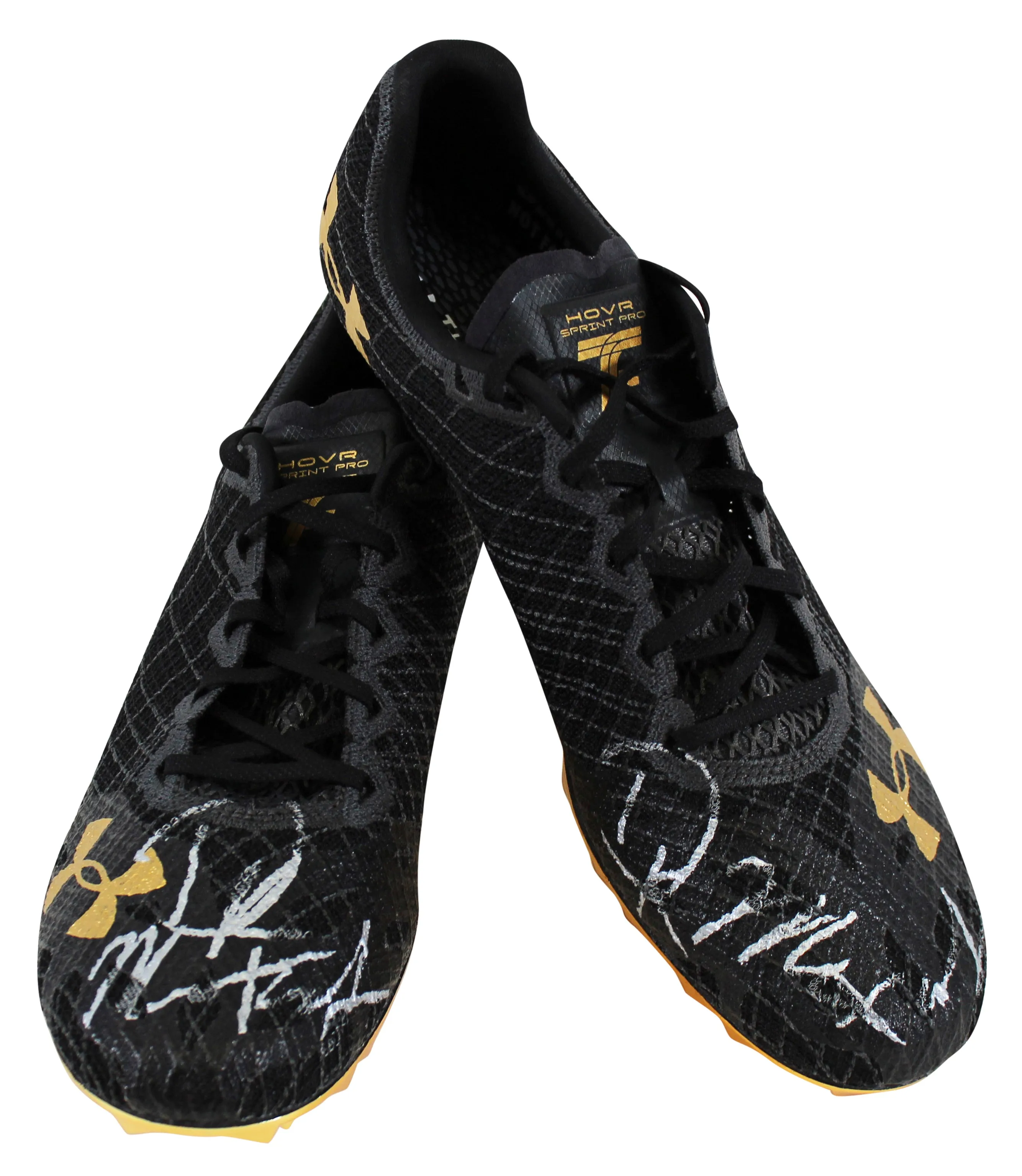 Seahawks DK Metcalf Personally Owned & Signed Under Armour Track Shoes BAS Wit