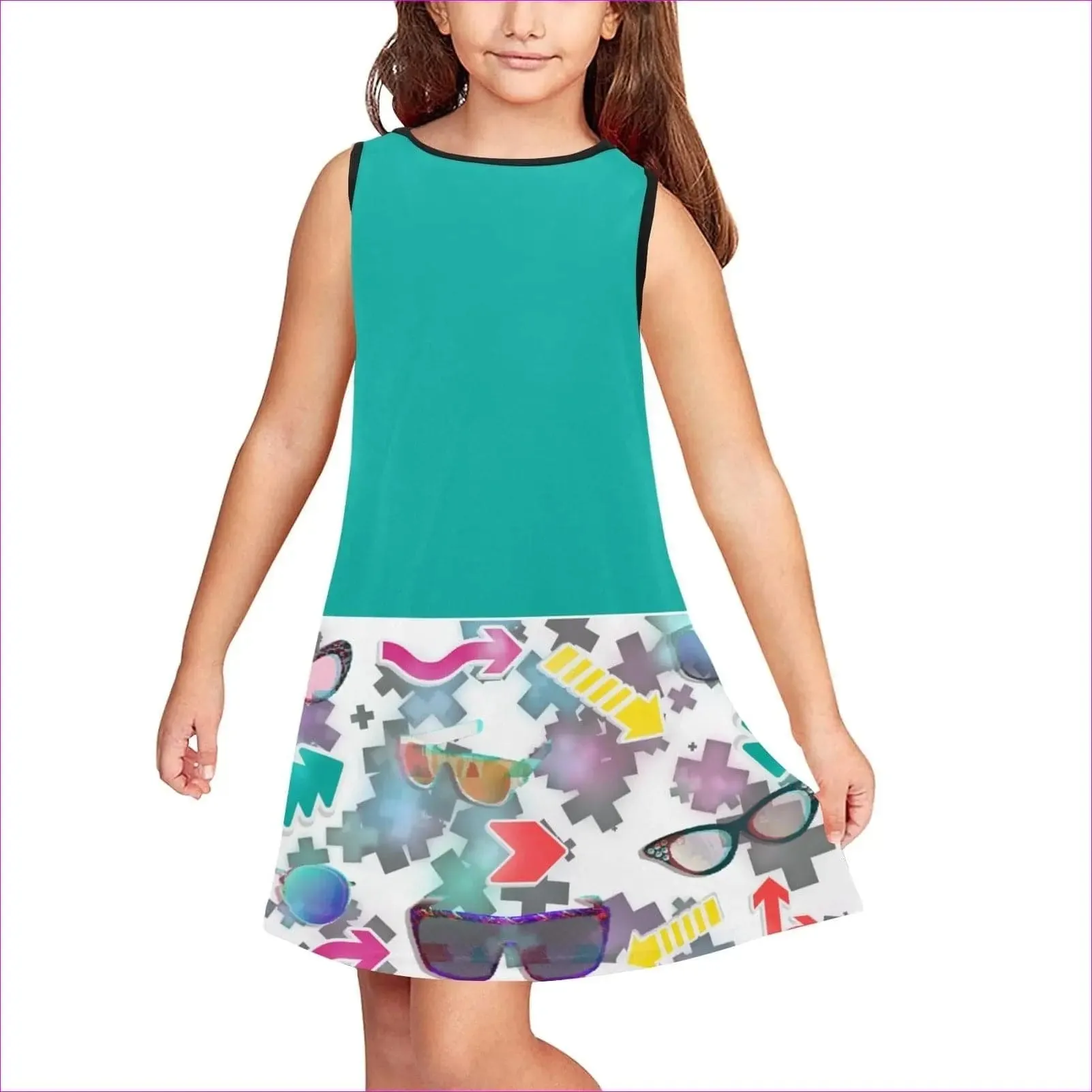 Shades Girls Sleeveless Dress 2 Variations