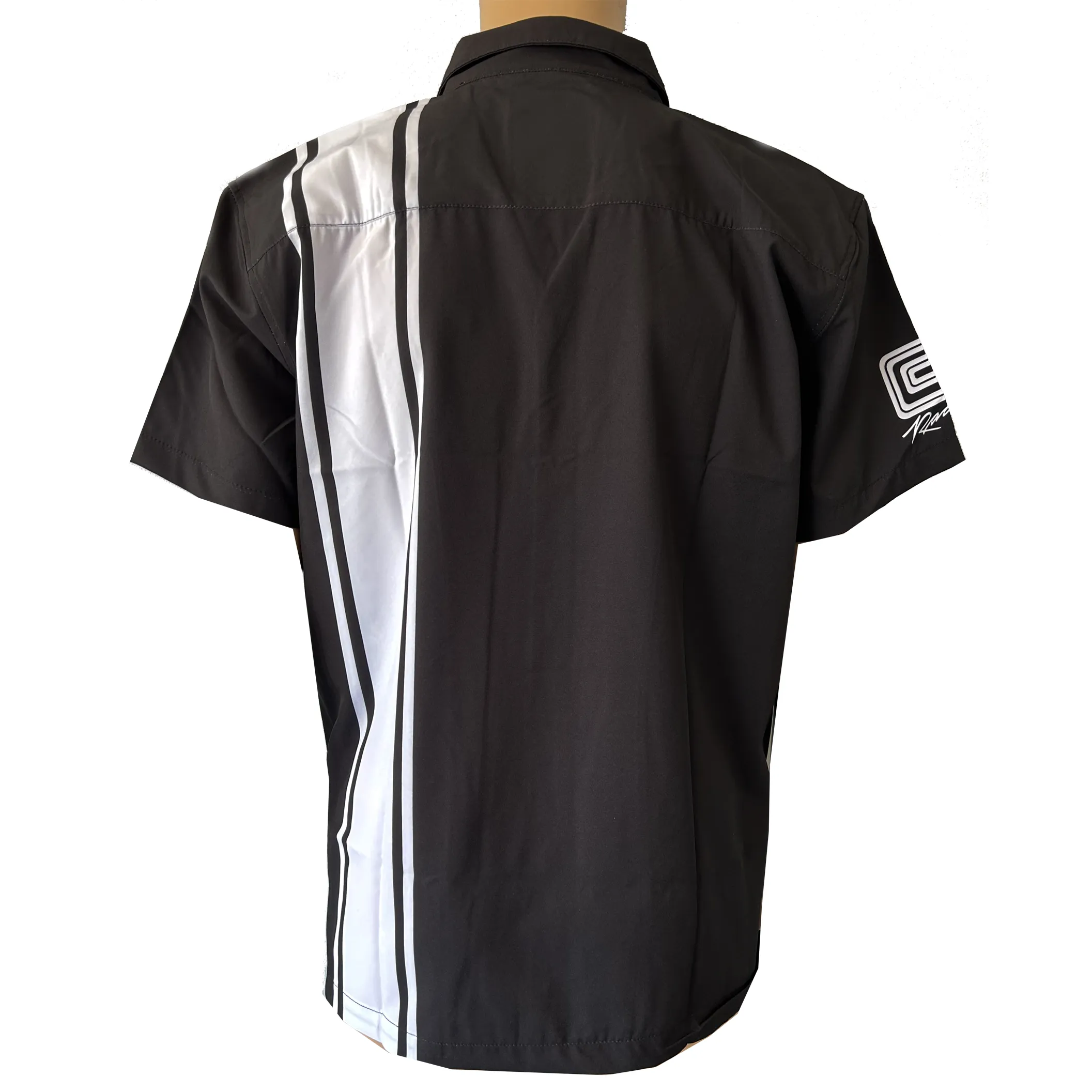 Shelby Cobra Stripe Camp Shirt - Black