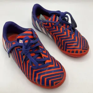 Size 11: Adidas Indigo/Orange Lace-up Futsal Cleats