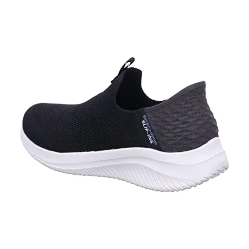 Skechers Women's Hands Free Slip Ins Ultra Flex 3.0 Smooth Step Sneaker, Black, 7.5