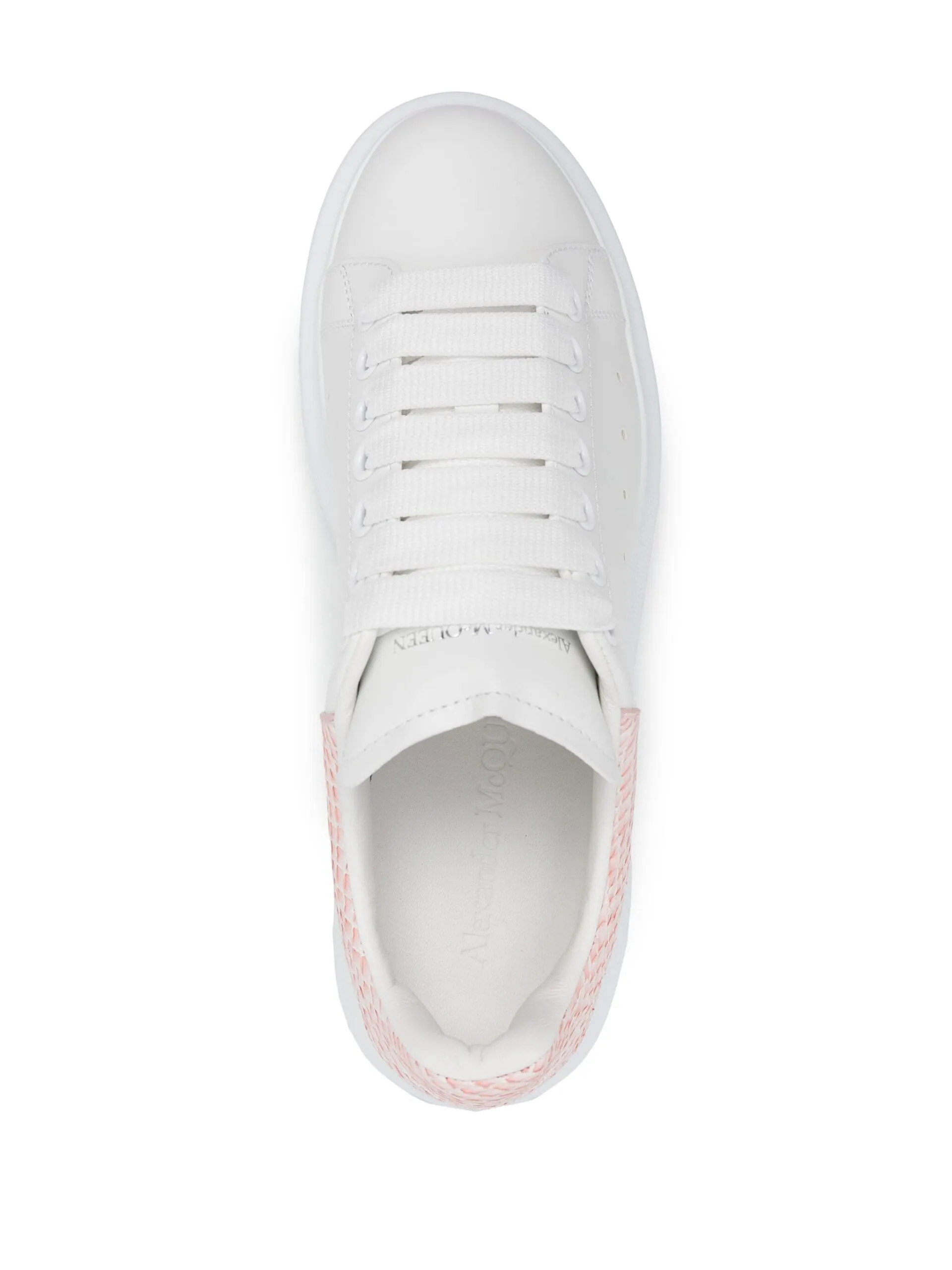 Sneakers Alexander McQueen Oversized Lizard alb/roz
