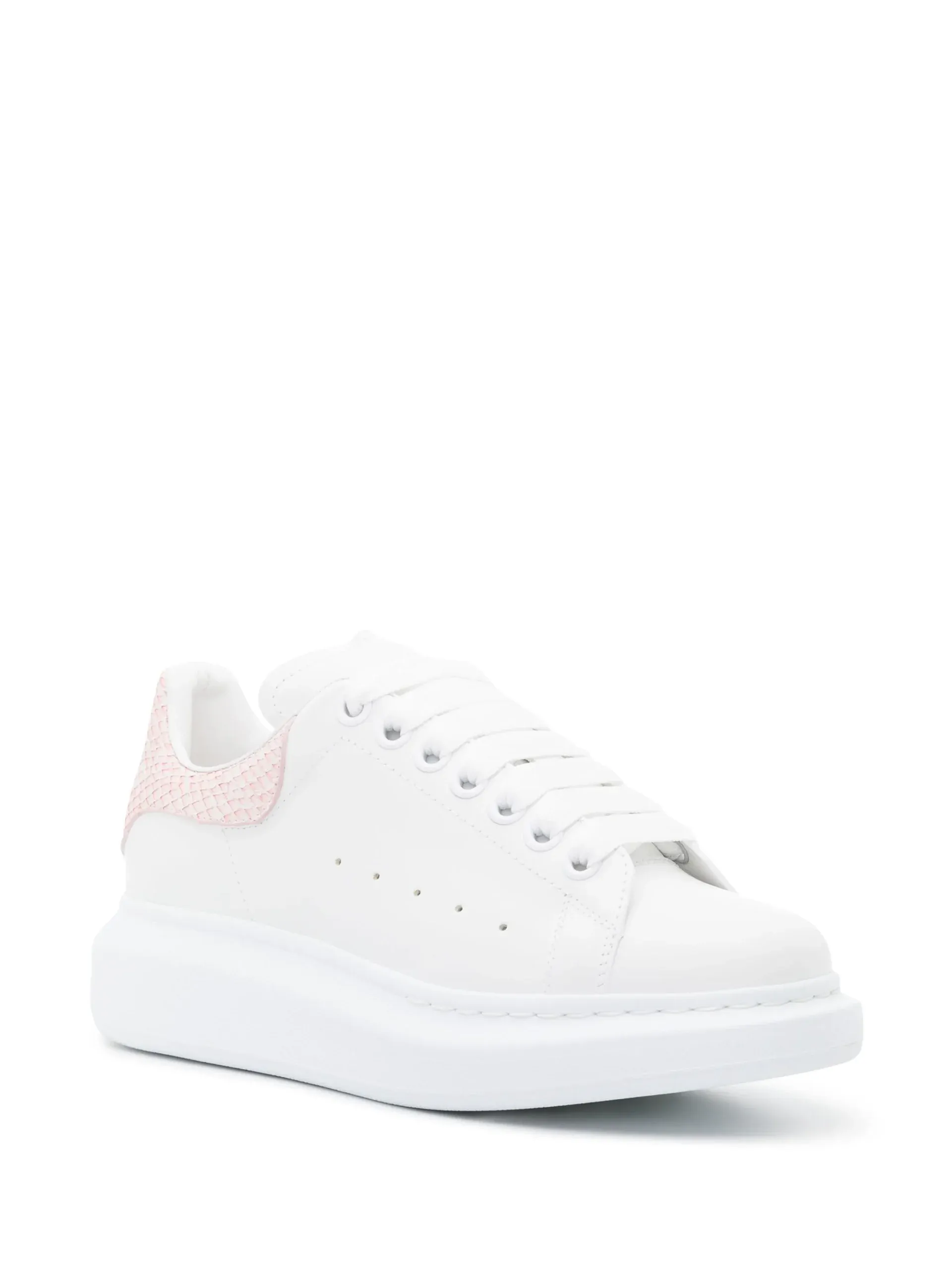 Sneakers Alexander McQueen Oversized Lizard alb/roz