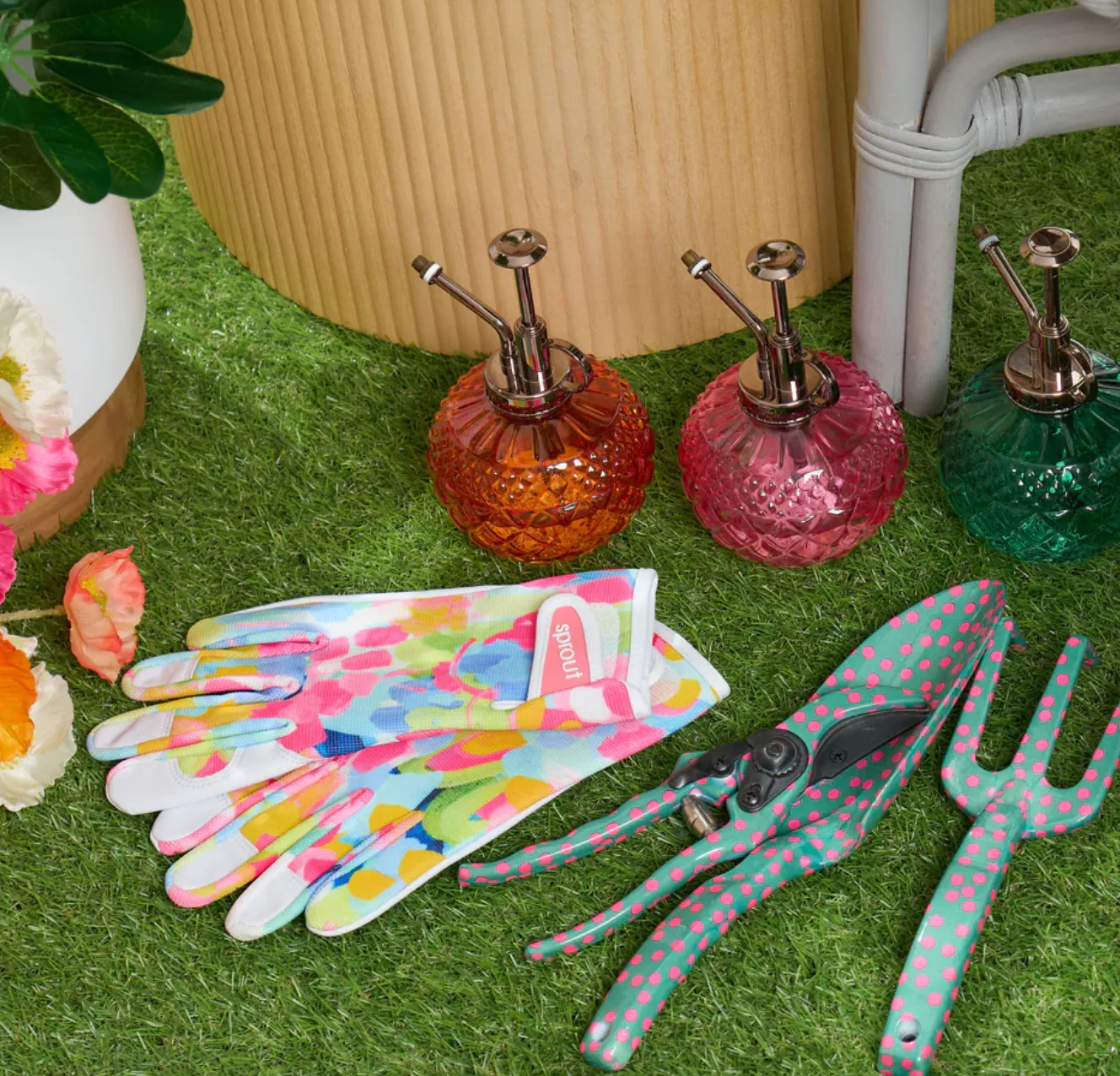 Sprout Goatskin Gloves - Abstract Gums