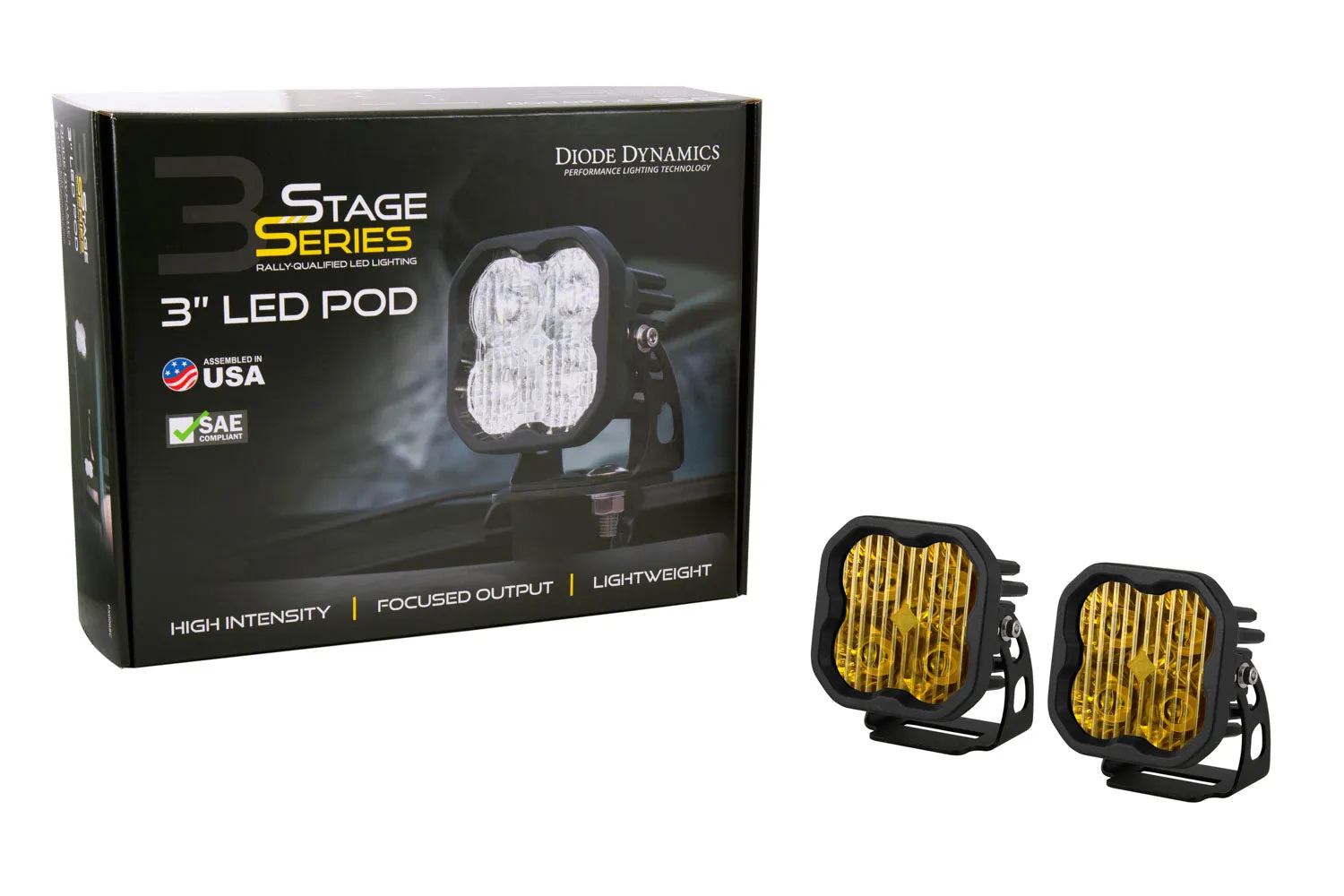 SS3 Sport ABL Yellow SAE Fog Round (pair)