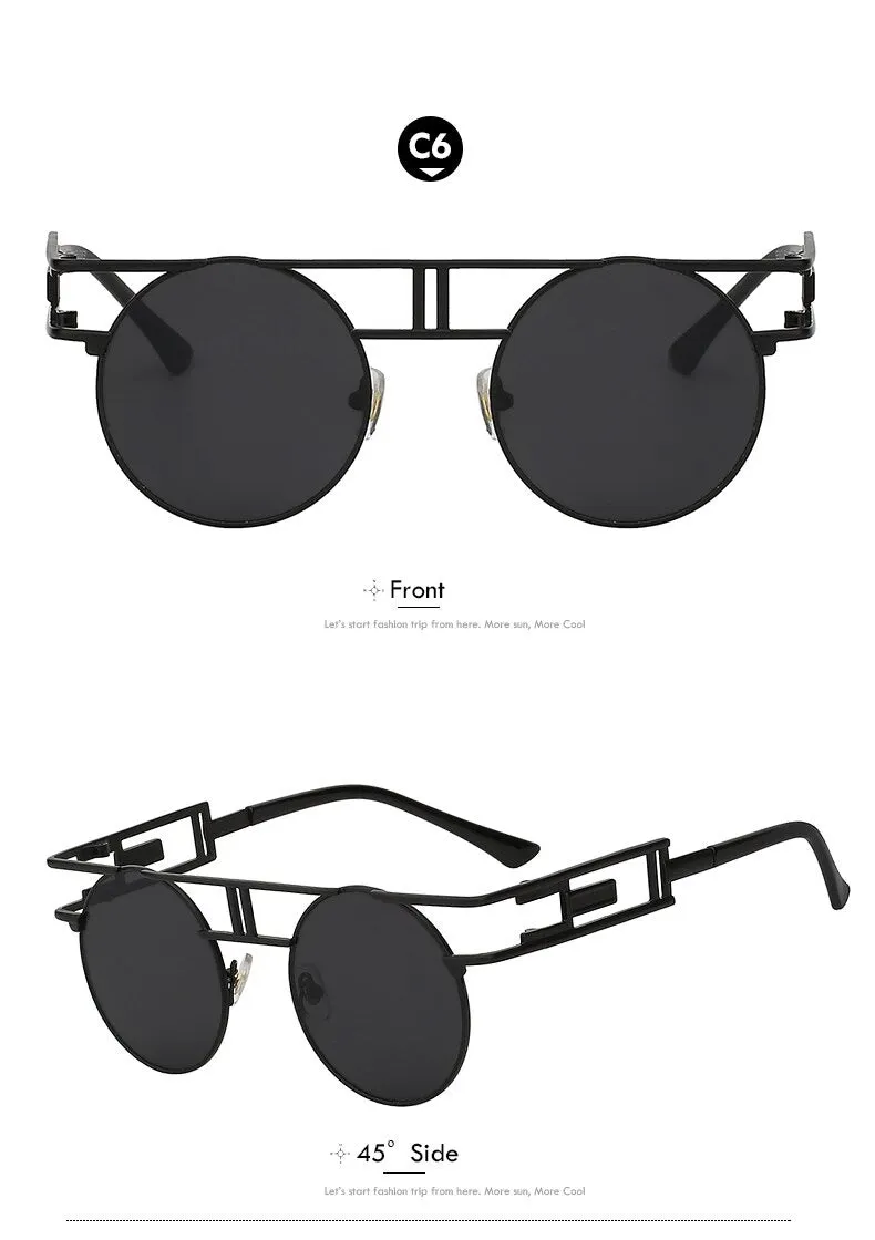Steampunk Gothic Retro Vintage Rose Gold Women's Designer Sunglasses