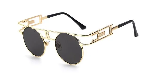 Steampunk Gothic Retro Vintage Rose Gold Women's Designer Sunglasses