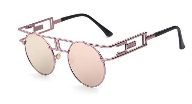 Steampunk Gothic Retro Vintage Rose Gold Women's Designer Sunglasses