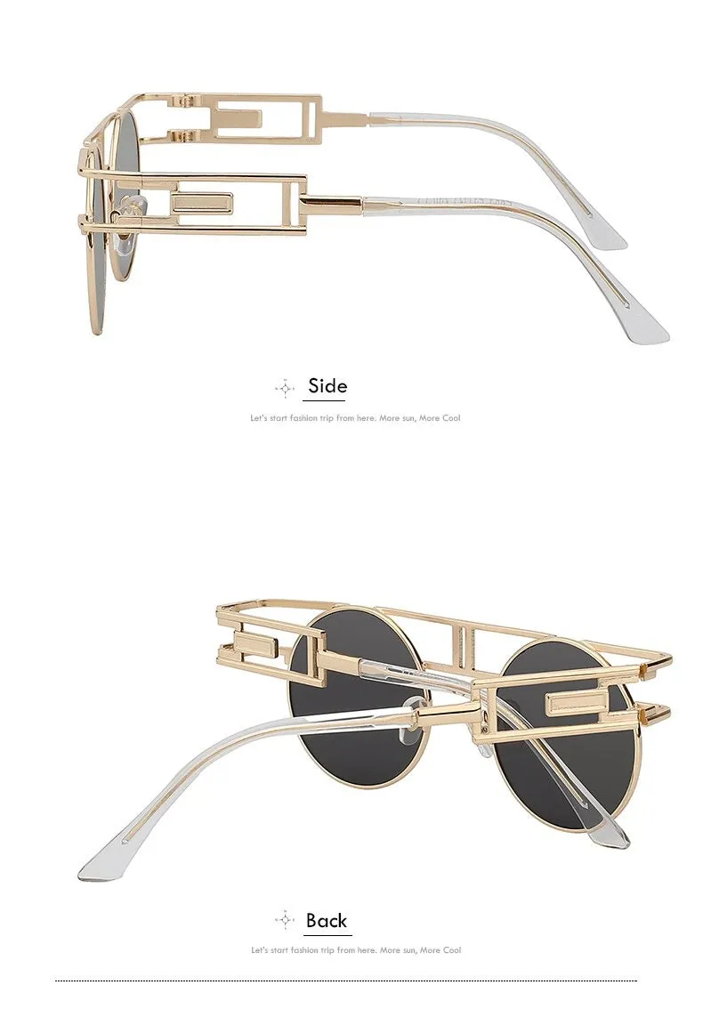 Steampunk Gothic Retro Vintage Rose Gold Women's Designer Sunglasses