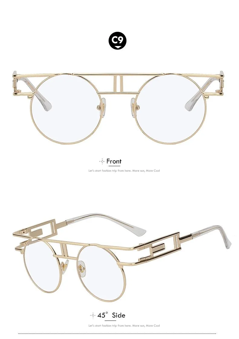 Steampunk Gothic Retro Vintage Rose Gold Women's Designer Sunglasses