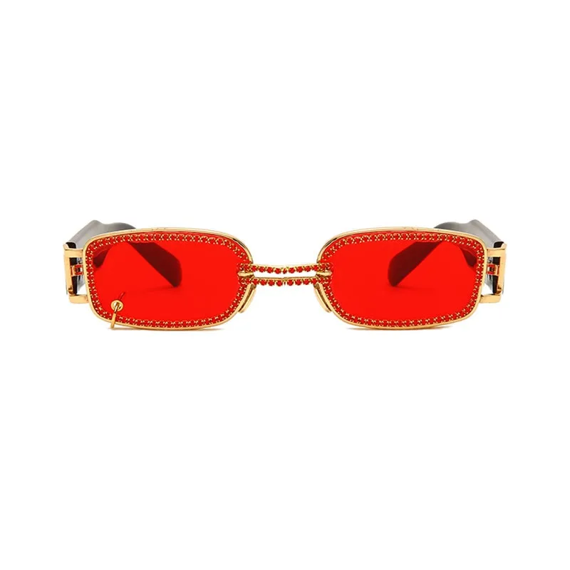 Steampunk UV400 Diamond Rimless Eyewear Sunglasses for Women
