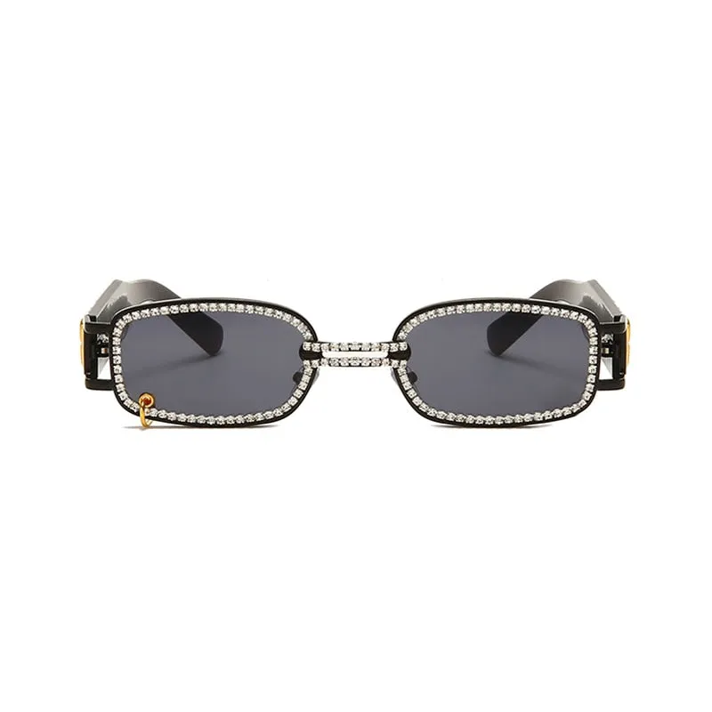 Steampunk UV400 Diamond Rimless Eyewear Sunglasses for Women