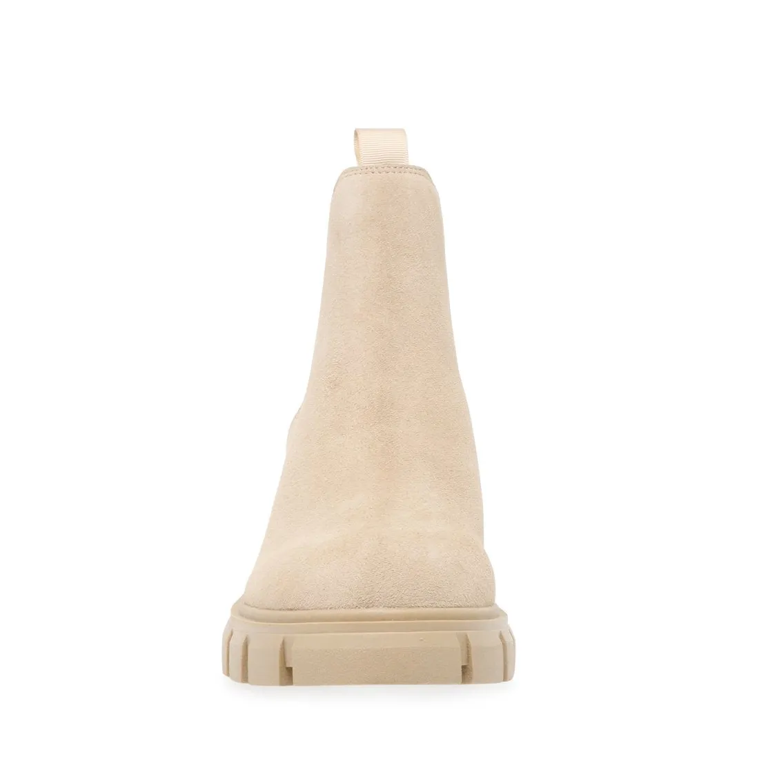 Steve Madden Howler Block Heel Platform Ankle Boots Sand Suede (8, Sand Suede)