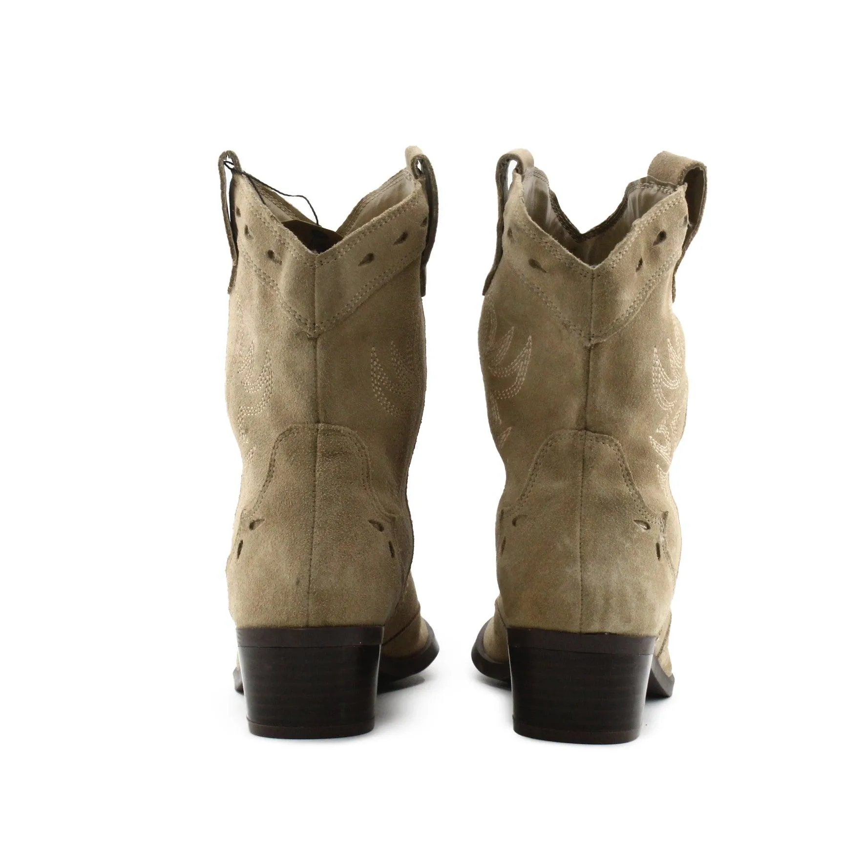 Stradivarius Cowboy Boots | Suede