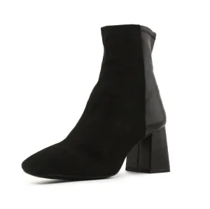 Stradivarius Zipper Block Heels Ankle Boots | Textile
