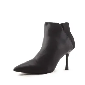 Stradivarius Zipper Stilettos Heels Ankle Boots  | 100% Authentic Leather