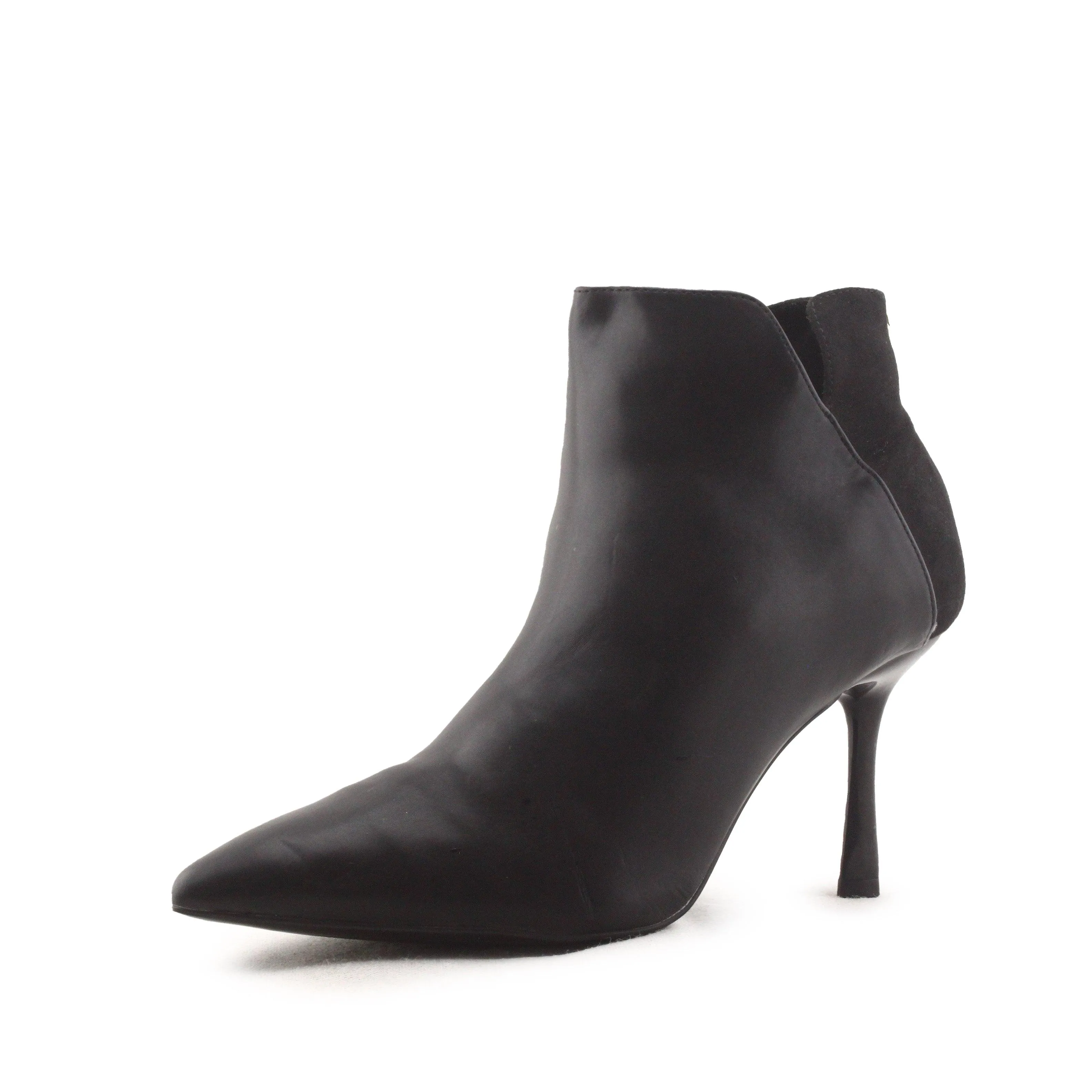 Stradivarius Zipper Stilettos Heels Ankle Boots  | 100% Authentic Leather