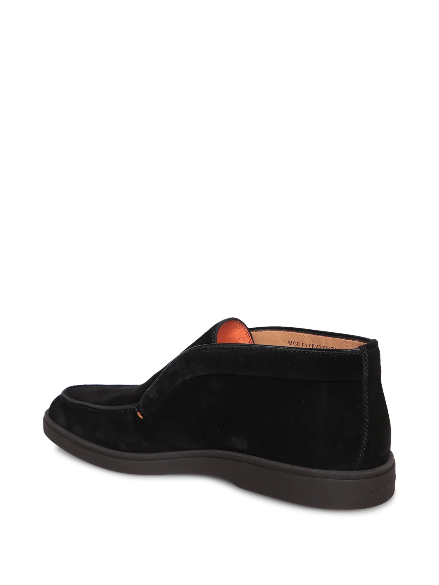 Suede black ankle boots