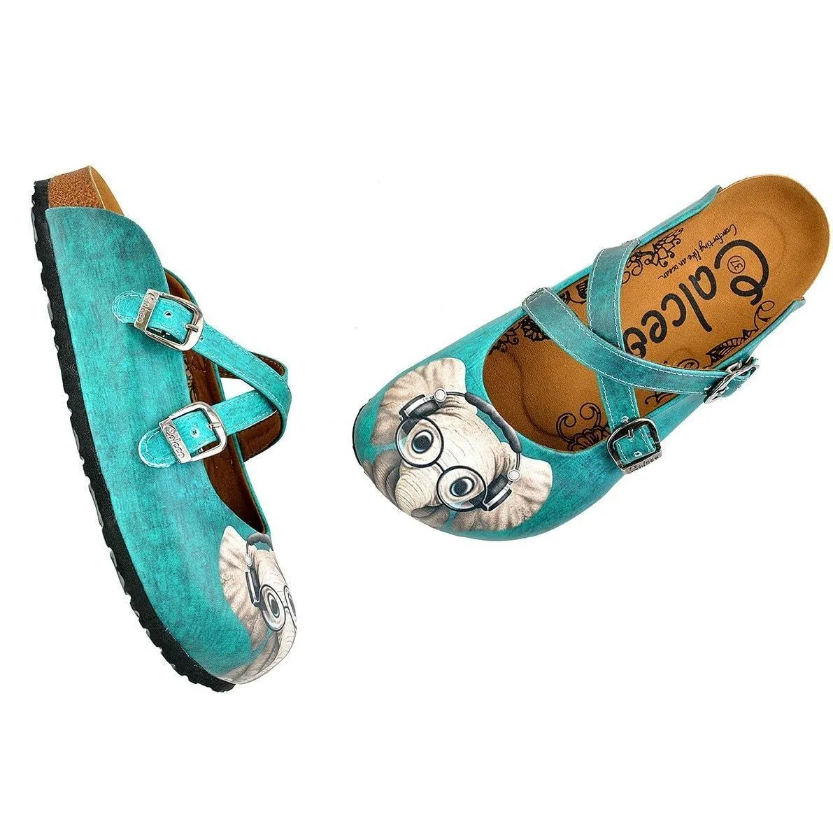 Teal Elephant Clogs WCAL140