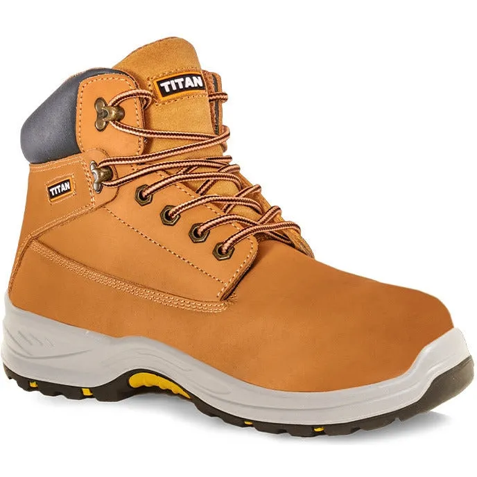 Titan - HOLTON Steel Toe Shoes - HONEY Nubuck