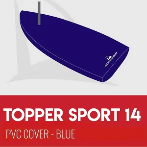 Topper Sport 14 Flat Boat Cover - Mast Up - PVC Blue