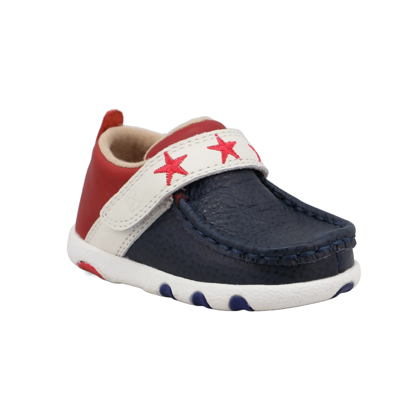Twisted X Children's Driving Moc Red, White & Blue Slip On Shoes ICA0032