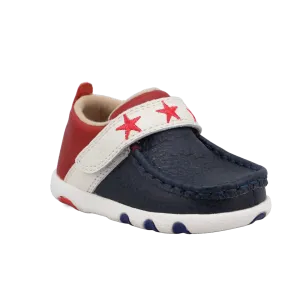 Twisted X Children's Driving Moc Red, White & Blue Slip On Shoes ICA0032