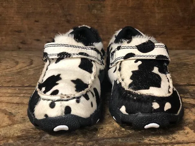 Twisted X Children's Hair On Cow Print Driving Mocs CDM0006