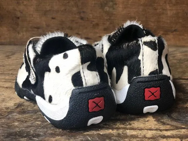 Twisted X Children's Hair On Cow Print Driving Mocs CDM0006