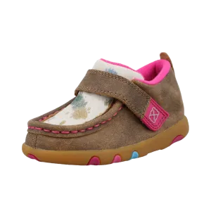 Twisted X Infants Driving Moc Bomber White Multicolor & Pink ICA0033