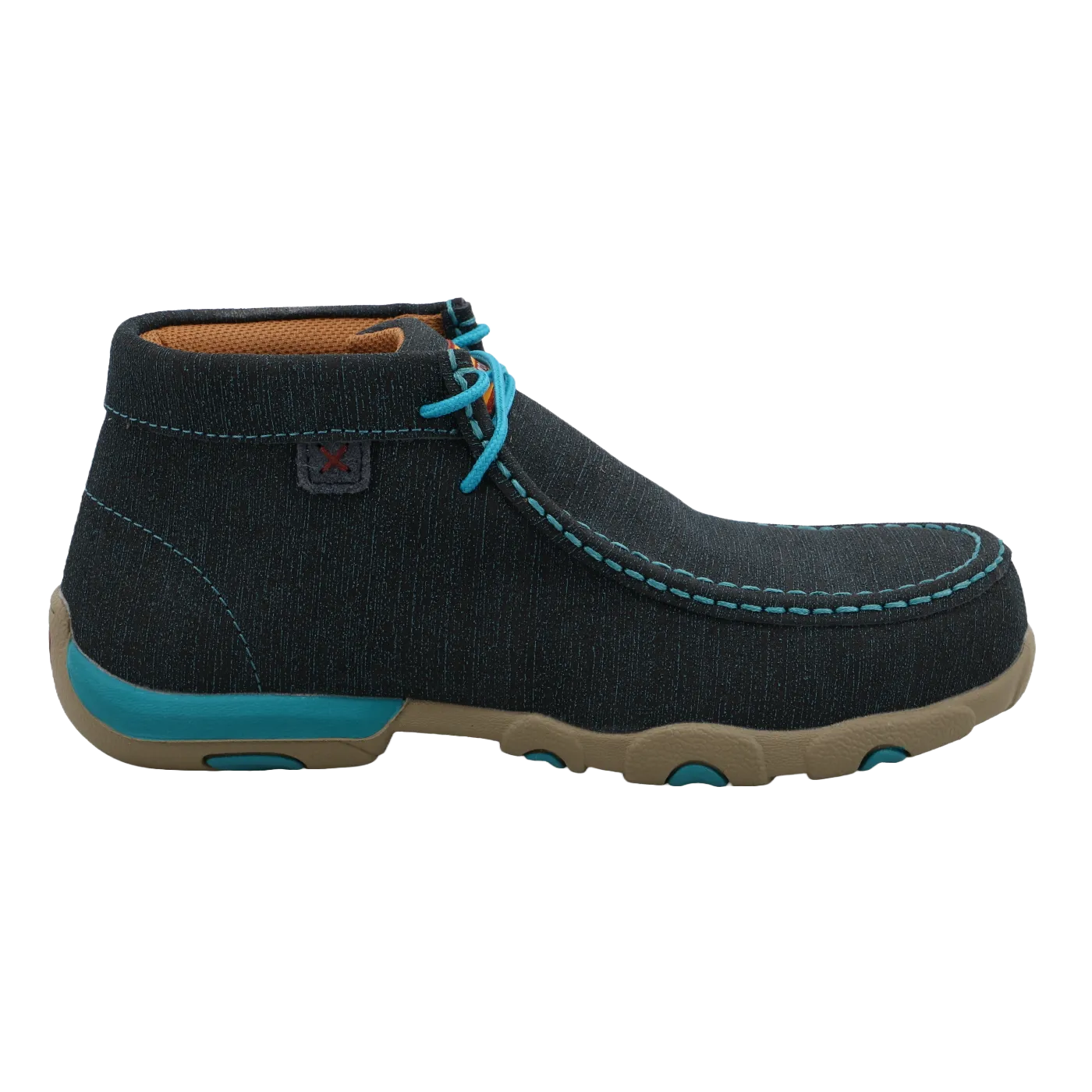Twisted X Ladies Nano Chukka Dark Teal Driving Moc Shoe WDMNT01