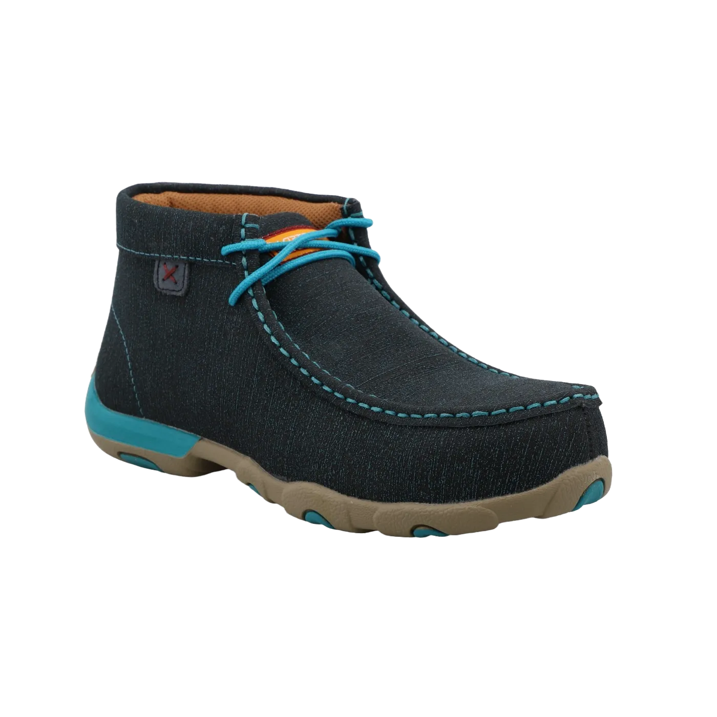 Twisted X Ladies Nano Chukka Dark Teal Driving Moc Shoe WDMNT01