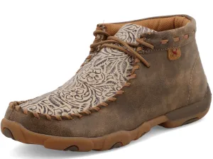 TWISTED X WOMEN'S (WDM0080) CHUKKA DRIVING MOC- Bomber Leather & Nude w/ Tooling