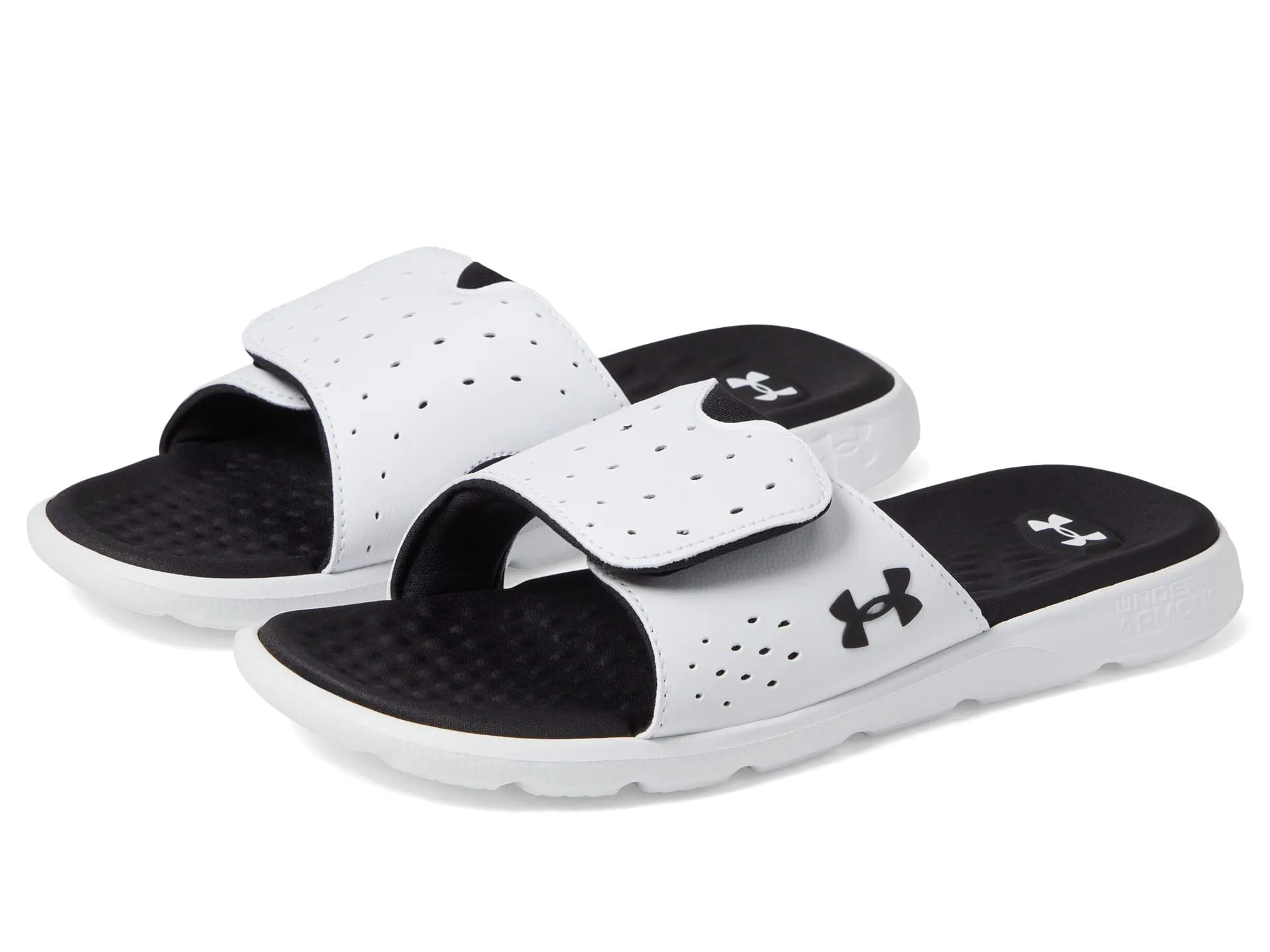 Under Armour Women's Ignite Pro Slide, (101) White/Black/Black, 10, US