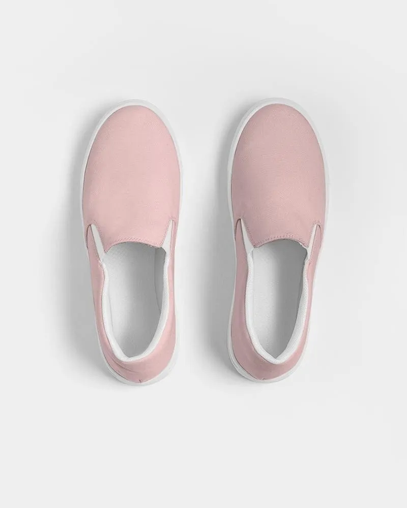 Uniquely You Womens Sneakers - Rose Pink Slip-On Canvas Sports Shoes by inQue.Style