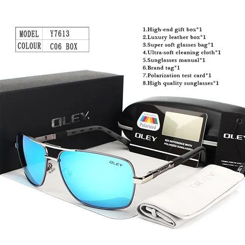 Unisex Fashion Eyes Protection Polarized Sunglasses with Accessories