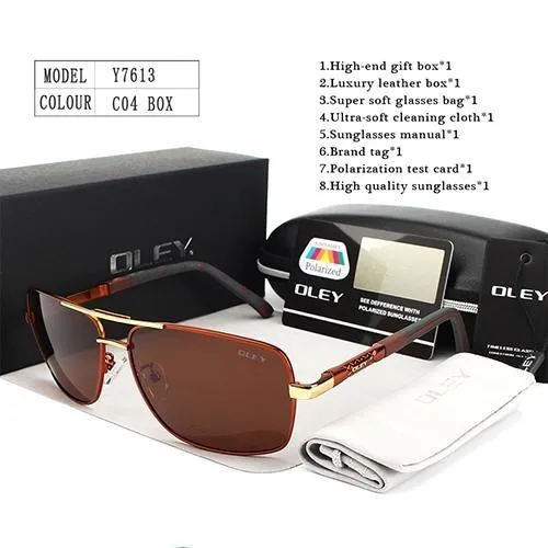 Unisex Fashion Eyes Protection Polarized Sunglasses with Accessories