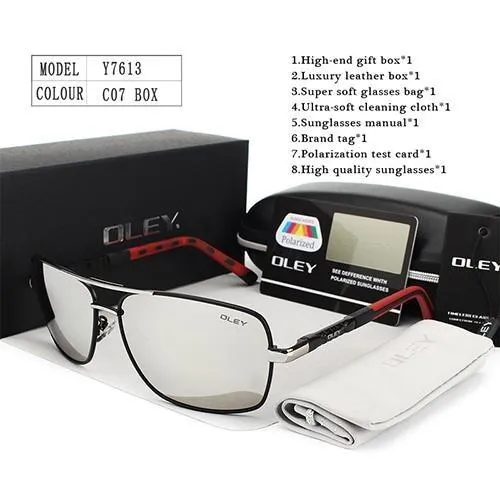 Unisex Fashion Eyes Protection Polarized Sunglasses with Accessories